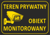 Tabica teren prywatny obiekt monitorowany 21/14,8cm